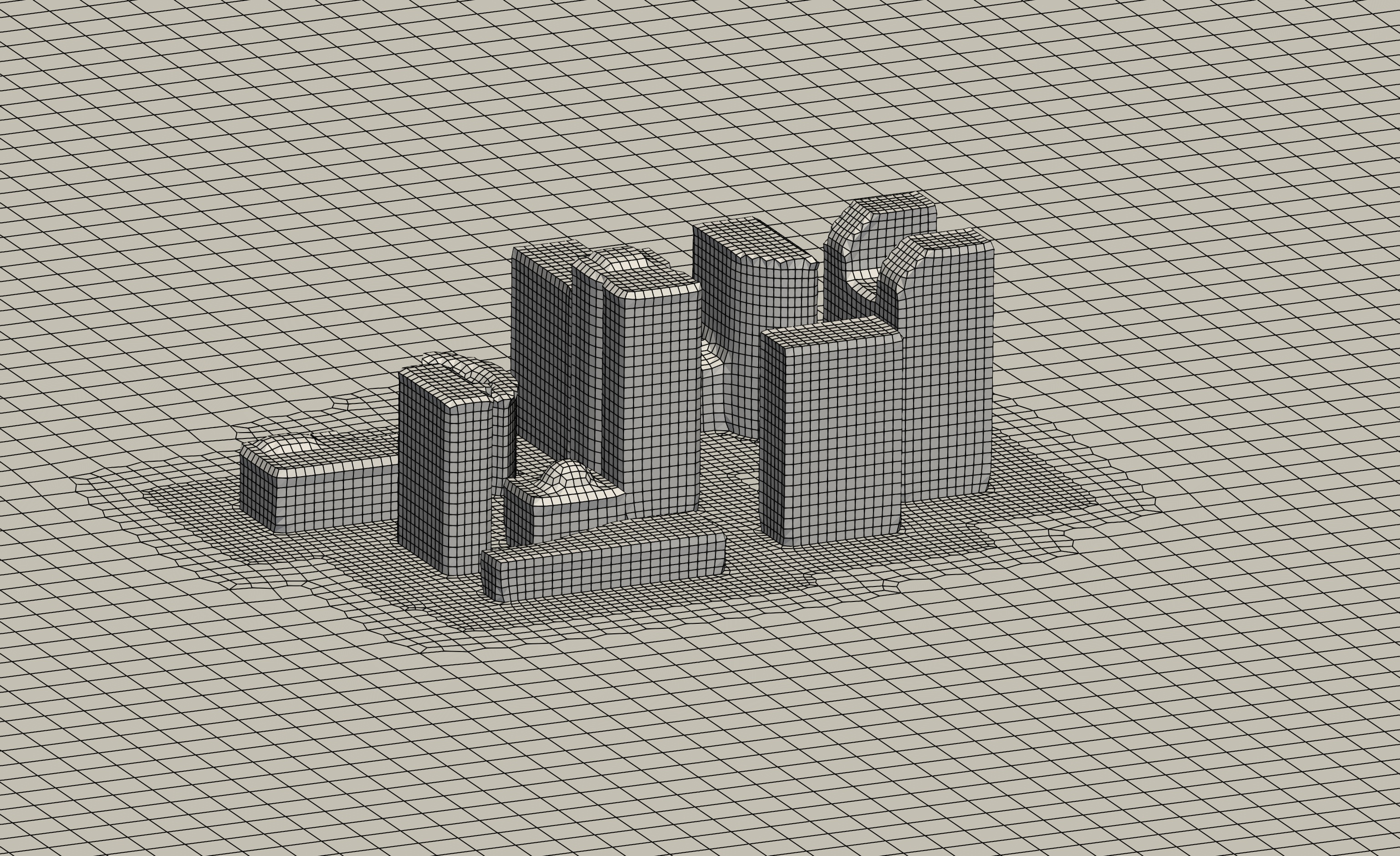 Building mesh with surface-based refinement