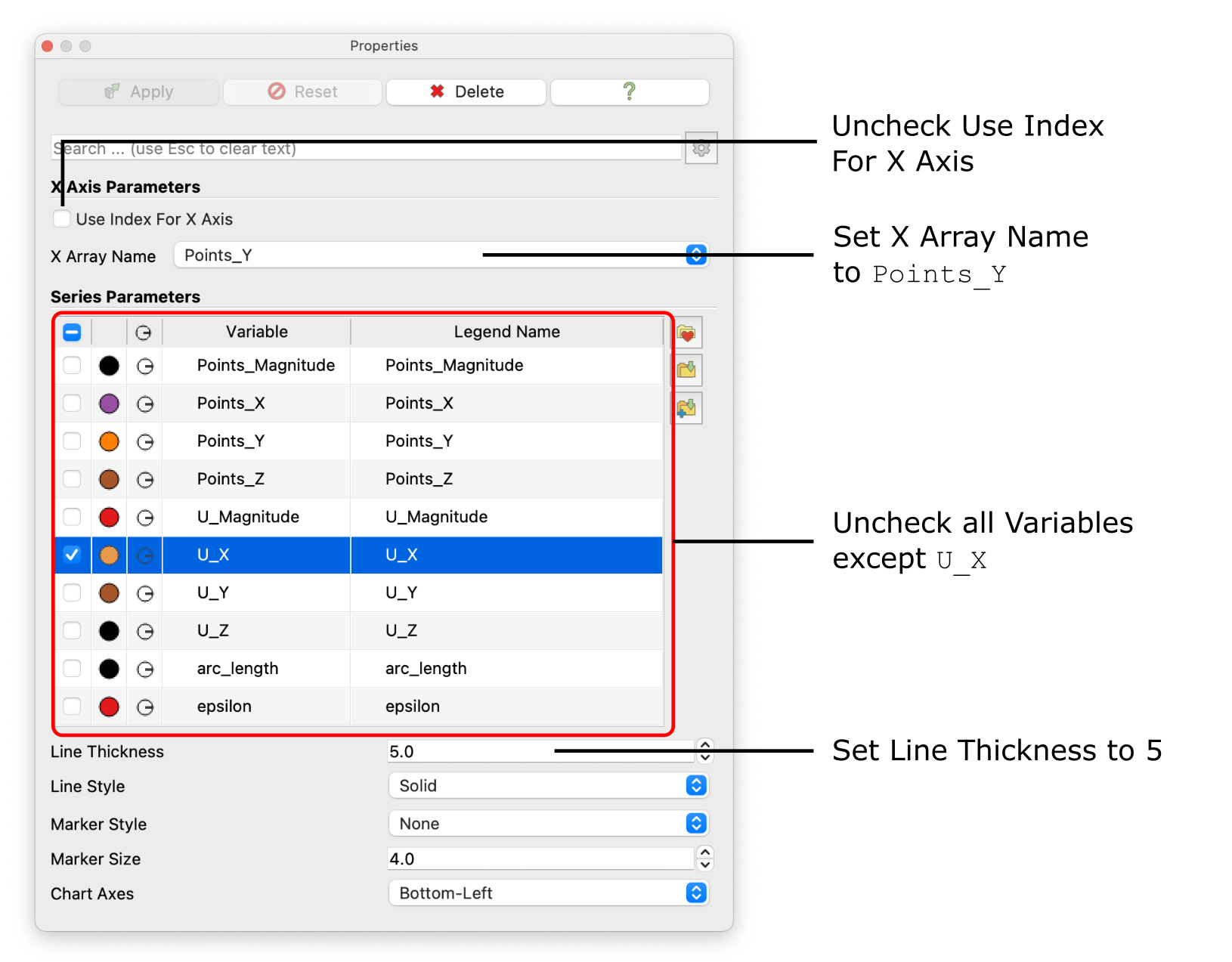 Diffuser paraview plot over line menu