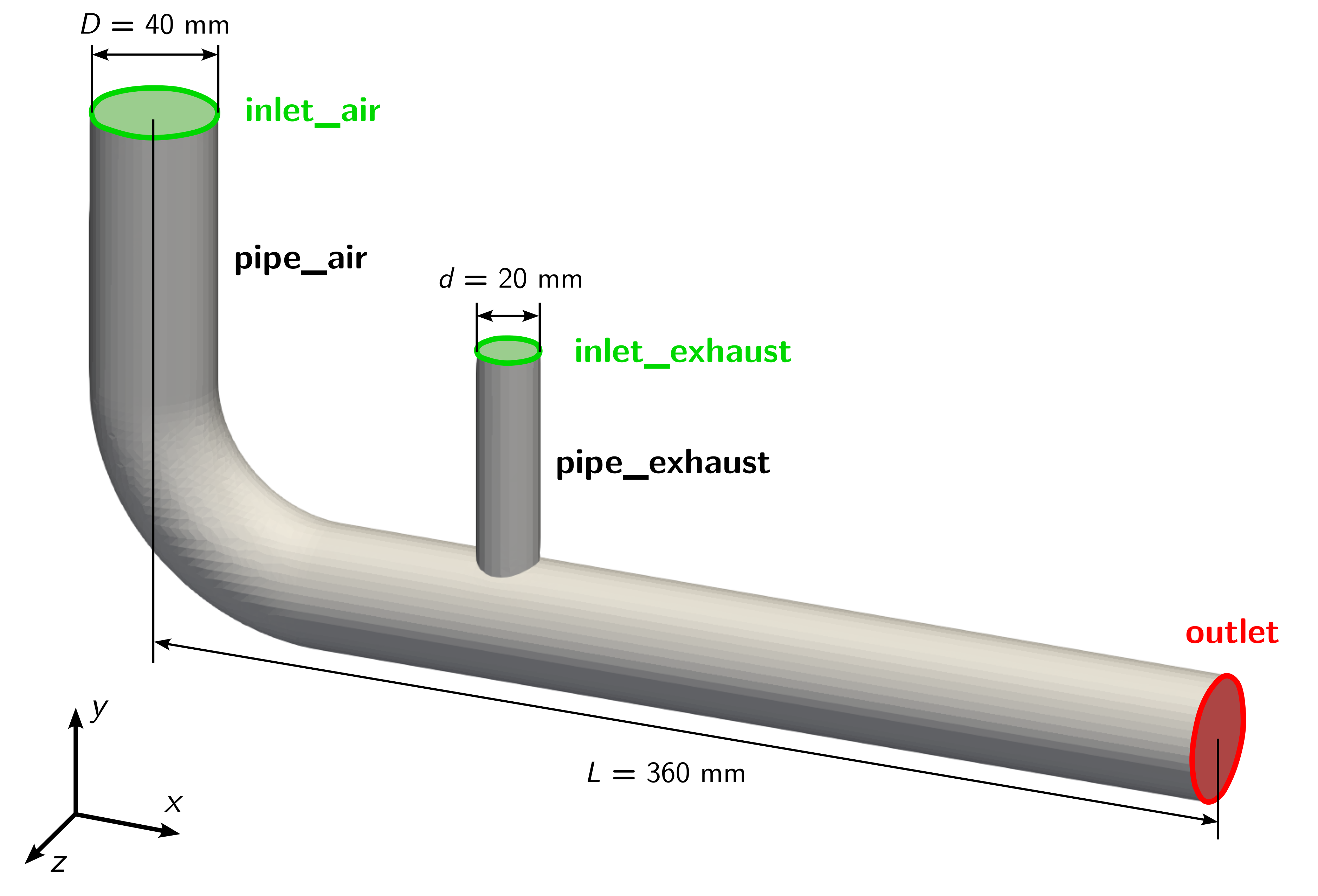 Exhaust gas recirculation system case geometry